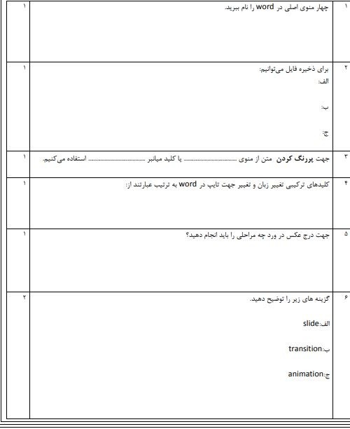 دریافت سوال 1