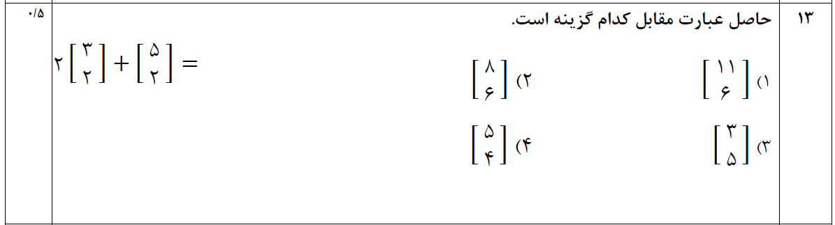 دریافت سوال 13