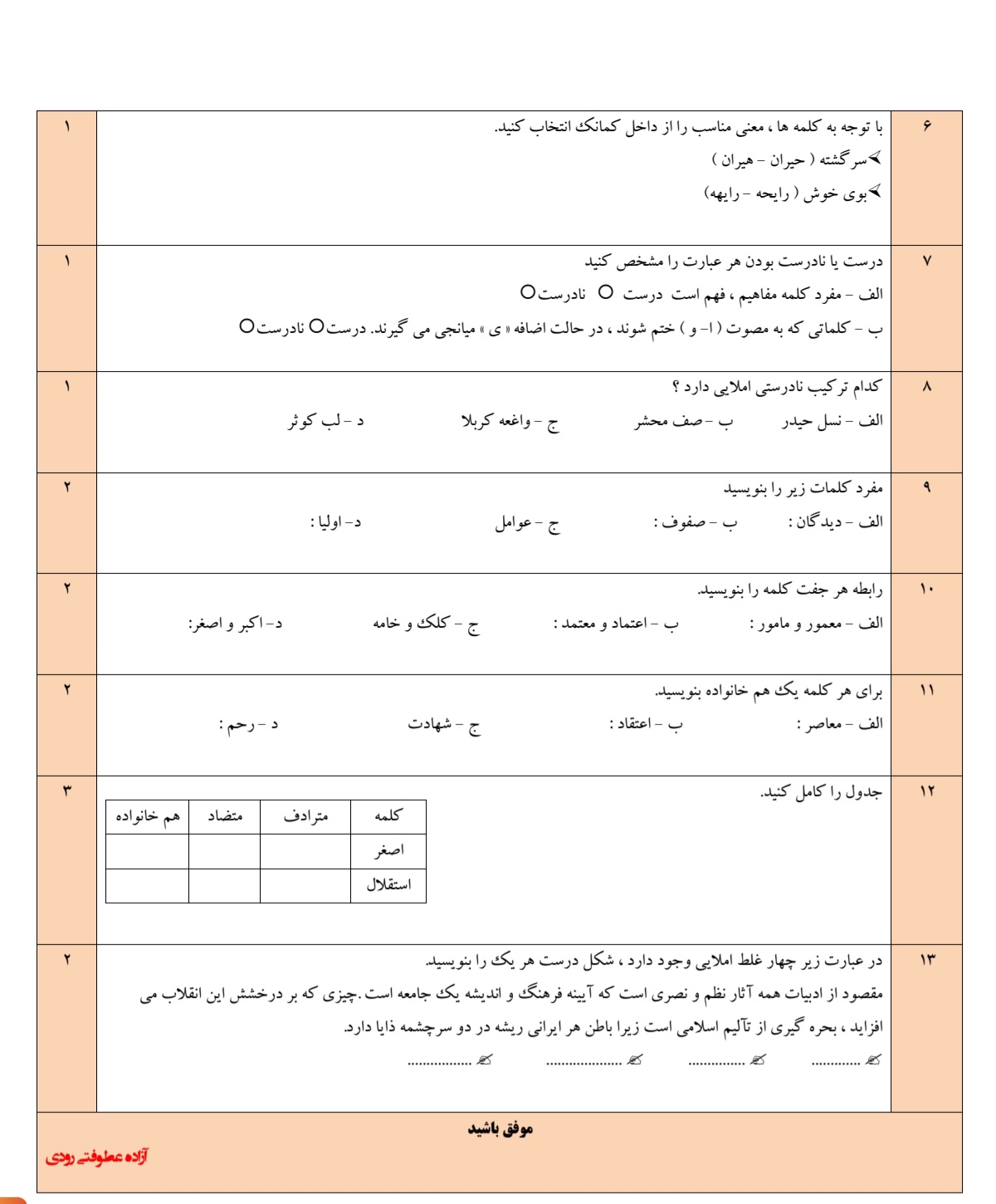 دریافت سوال 2