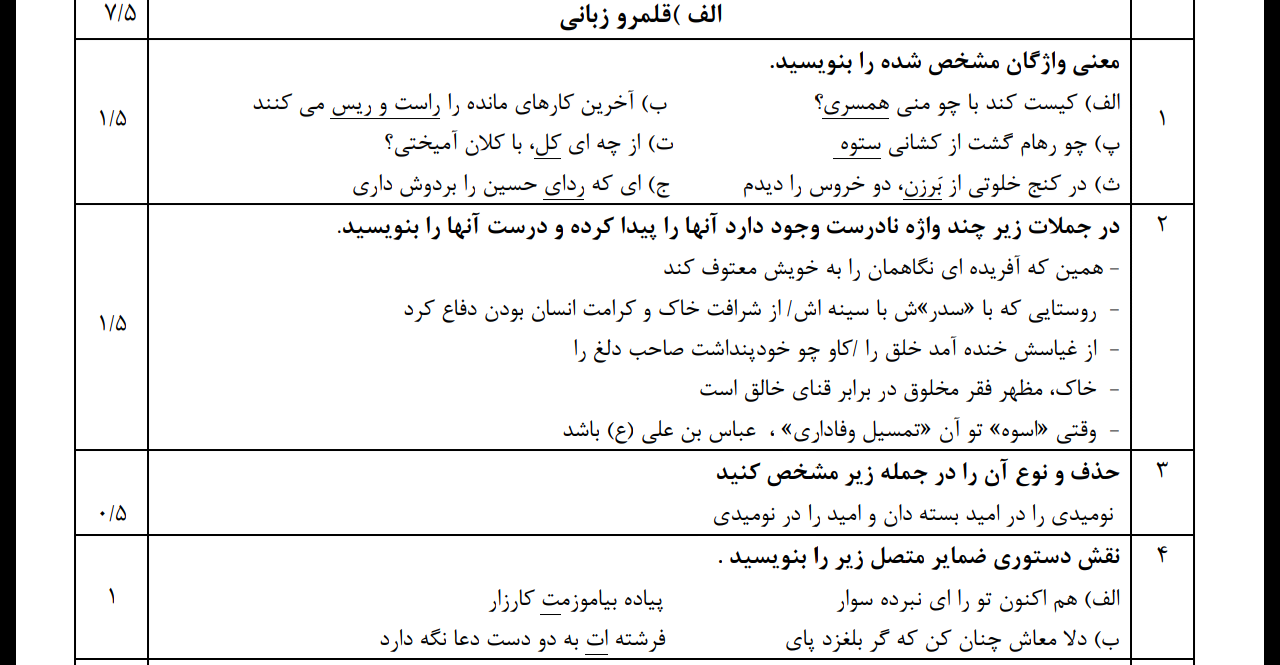 دریافت سوال 1