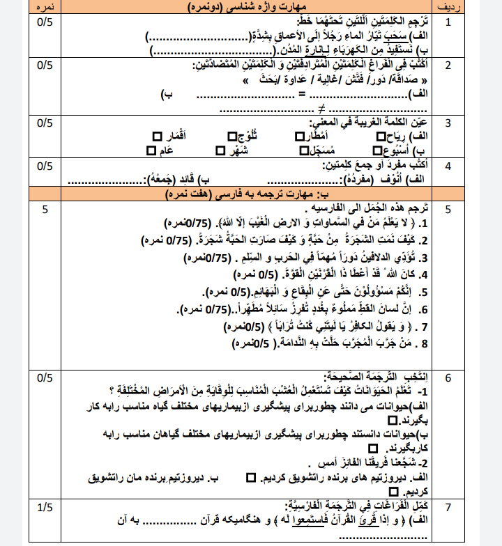 دریافت سوال 1