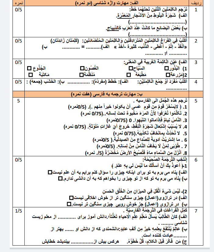 دریافت سوال 1