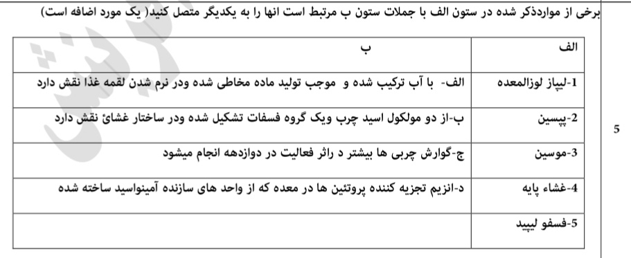 دریافت سوال 5