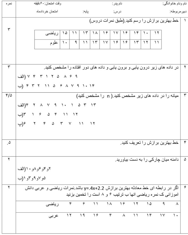 دریافت سوال