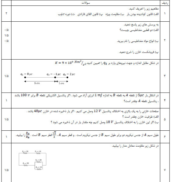 دریافت سوال 1