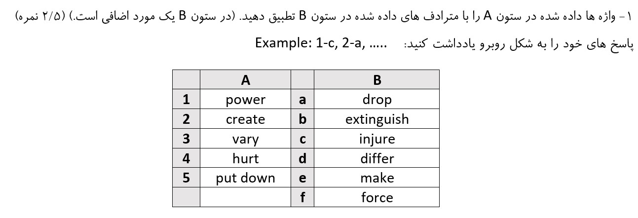 دریافت سوال 1