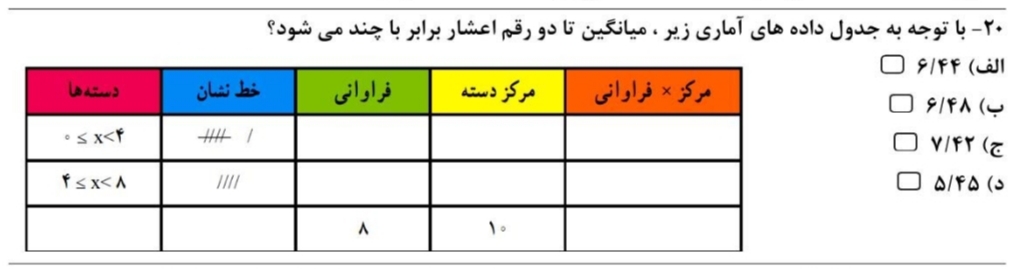 دریافت سوال 25