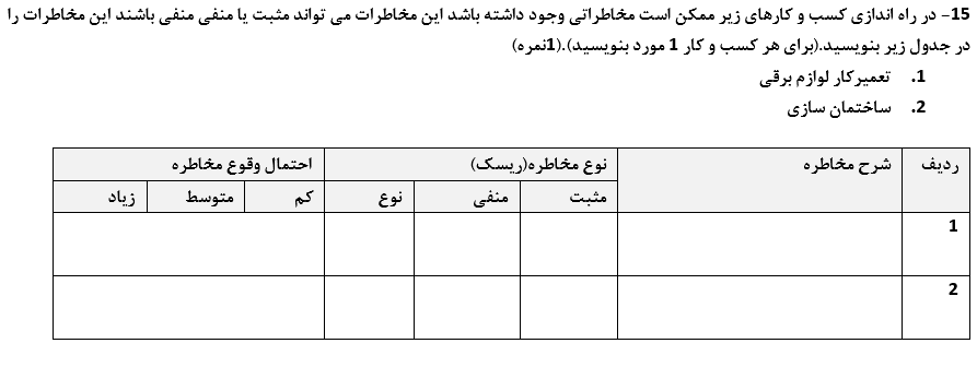 دریافت سوال 15