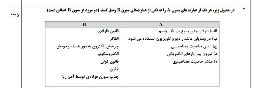 دریافت سوال 1