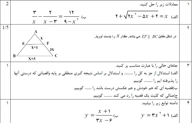 دریافت سوال 1