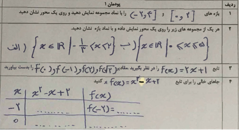 دریافت سوال