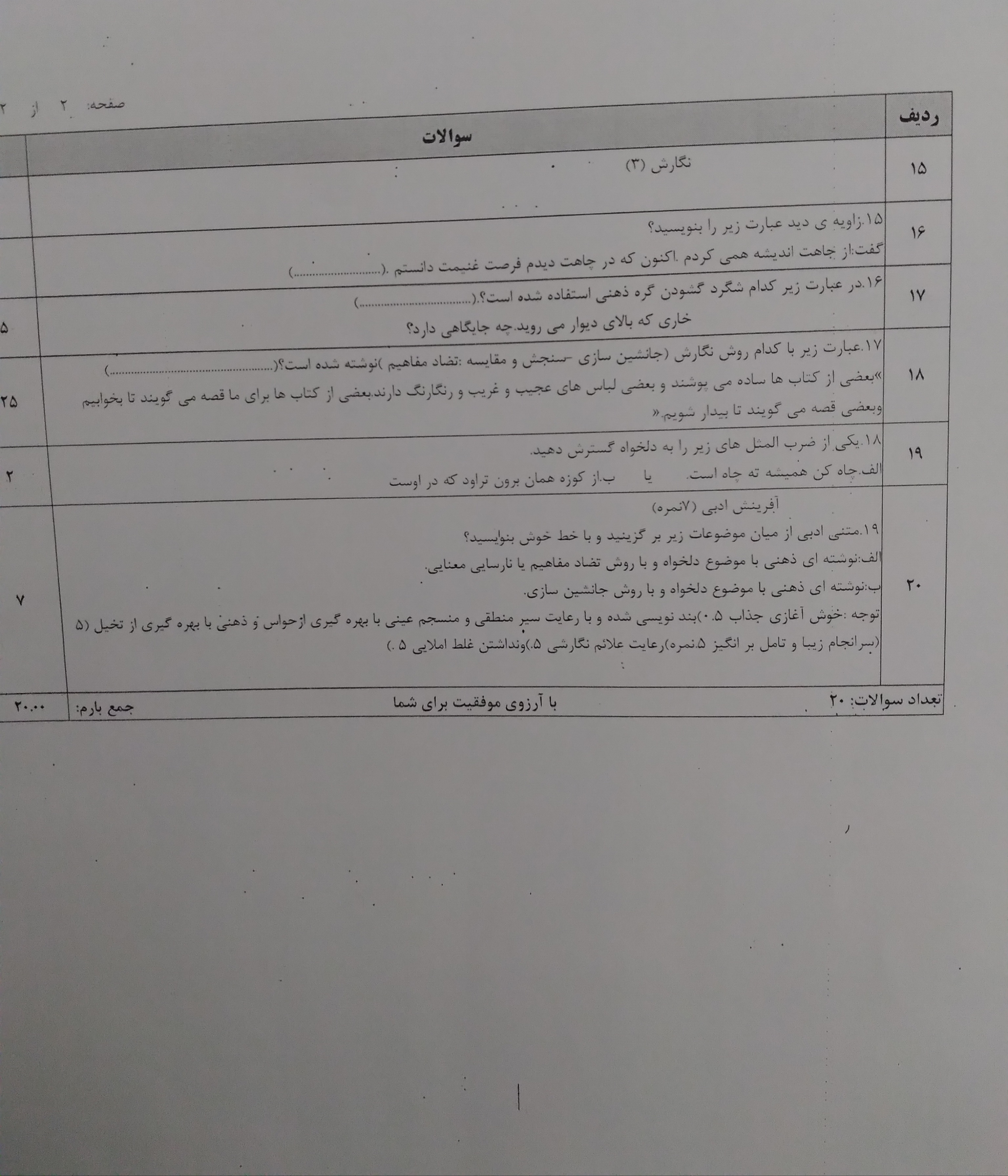 دریافت سوال 2