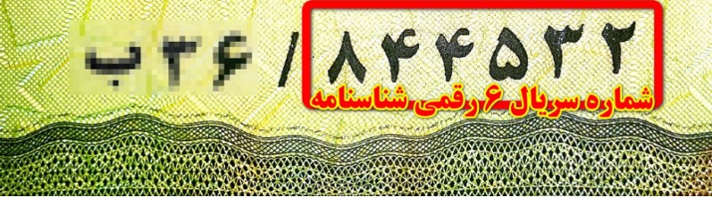 دریافت شماره سریال شناسنامه